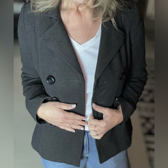 American Rag Black/ Dark Grey Double Breasted Jacket - Picture 5 of 11